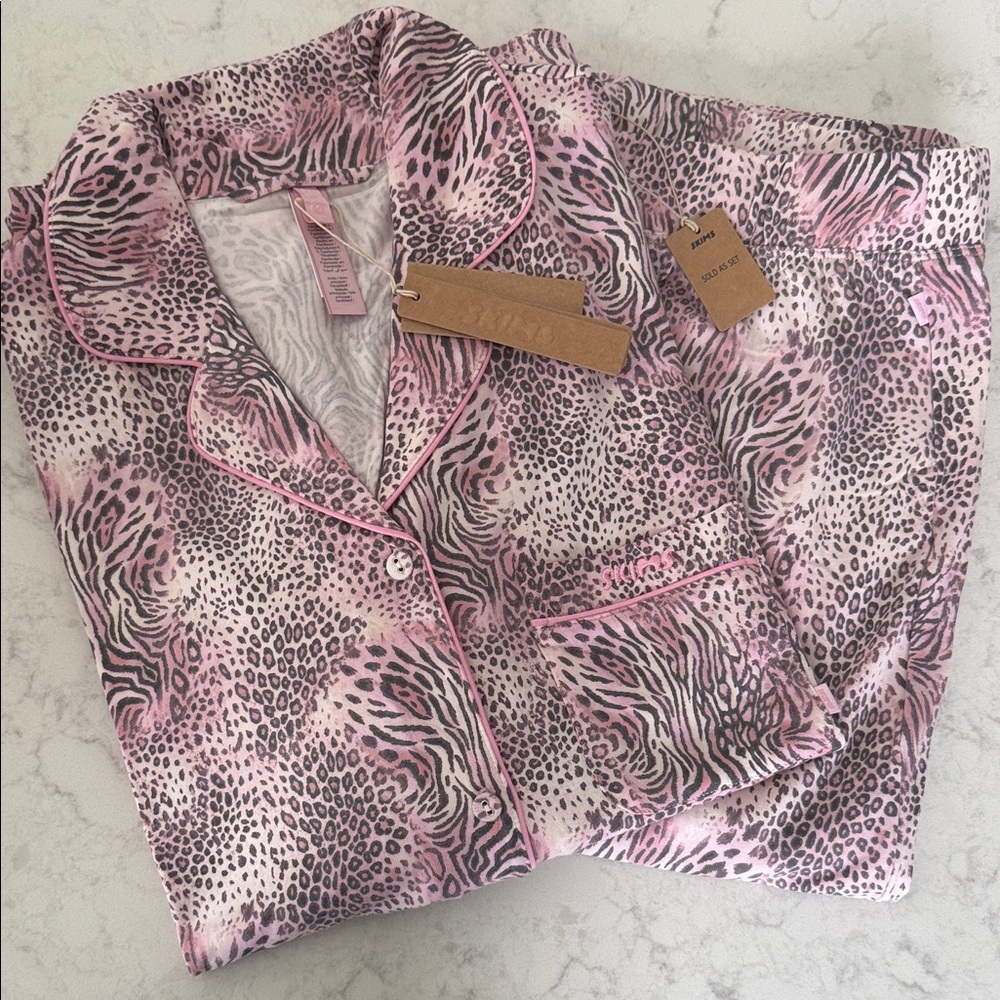 Skims Animal Print Pajama Set